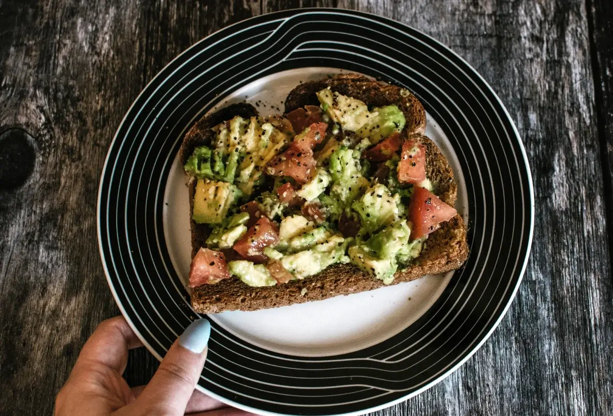 Perfect avocado toast for breakfast